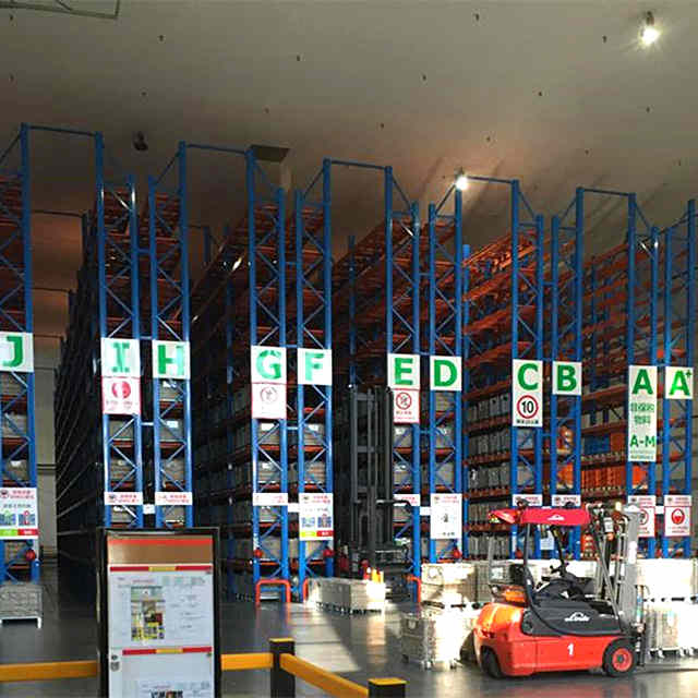 Logistics Industrial Warehouse Increase Space Very Narrow Aisle Pallet Rack