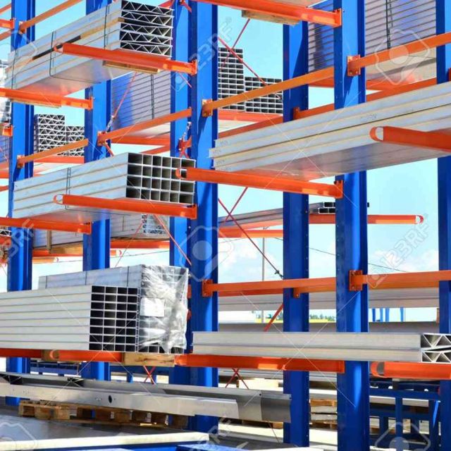 Storage Steel Medium Duty Pipe Single Sided Cantilever Rack