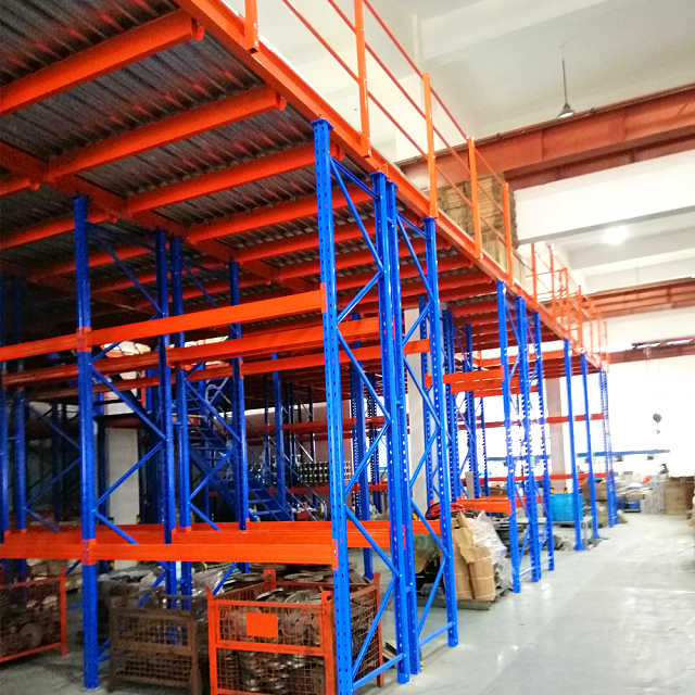 Customized High Load Capacity Metal Industrial Rack Supported Mezzanine