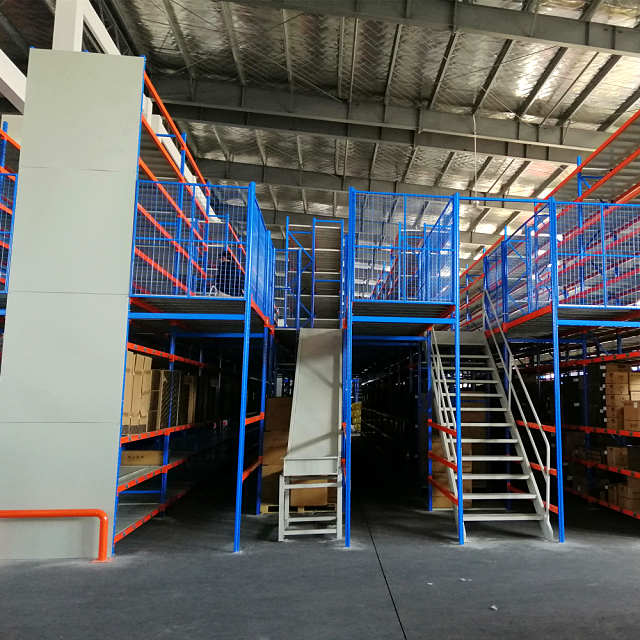Warehouse Industrial Medium Duty Steel Rack Supported Mezzanine