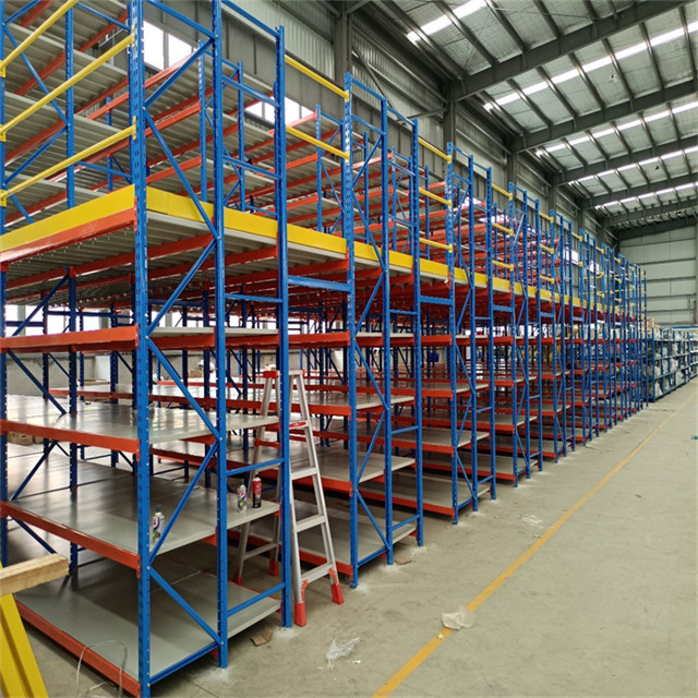 Warehouse Mezzanine Floor Free Standing Modular Rack with Stairway And Elevator